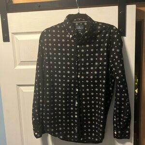 J.Crew Black Patterned Button-Up Shirt